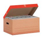 Pack archivage carton Bruneau - Dos 8 cm - Haute résistance - Couleurs assorties - 20 boîtes + 10 caisses