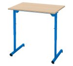 Table scolaire 1 place SYLLAB L.70 cm plateau hêtre réglable en hauteur, taille 4 à 6 pour CP à Lycée