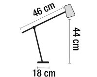 Lampe de bureau Led intégrée couleurs Oria - Unilux - 11 W - Articulée