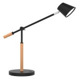 Desk lamp with integrated LED Oria - Unilux - 11 W - Adjustable - black/wood