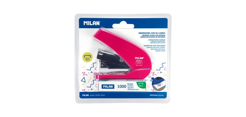 Grapadora MILAN Compacta Energy saving - Capacidad 20 hojas