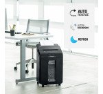 Destructora DIN4 Fellowes automática Híbrida Automax 100M corte en partículas P-4 23L