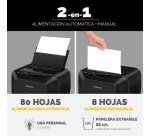 Destructora Fellowes automática Híbrida AutoMax 80M minicorte P-4 17L