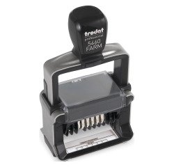 Datario Trodat Professional 5460FARM per Farmacia data in numeri + 2 righe 56 x 33 mm nero