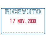 Datario TRODAT Printy 4750/L1 RICEVUTO - 41 x 24 mm blu-rosso