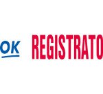 Timbro TRODAT Printy 4912 Office REGISTRATO - 47 x 18 mm blu-rosso