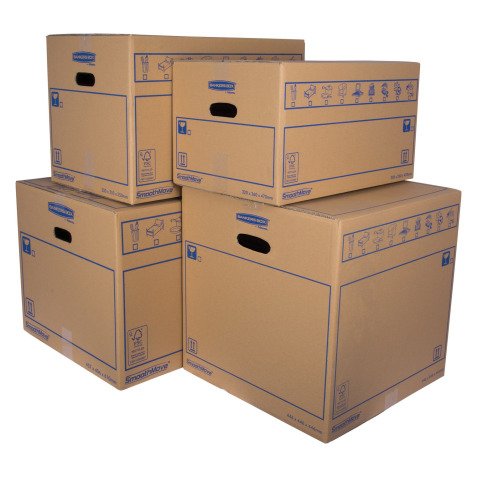 Scatola per traslochi Fellowes XLarge SmoothMove Cartone 100% riciclabile certificato FSC marrone 462 (l) x 615 (P) x 416 (A) mm 10 unità