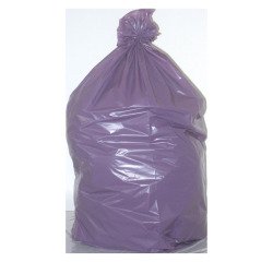 Sacchi con lacci 110 lt Viola trasparente 72 x 110 cm 100 unità