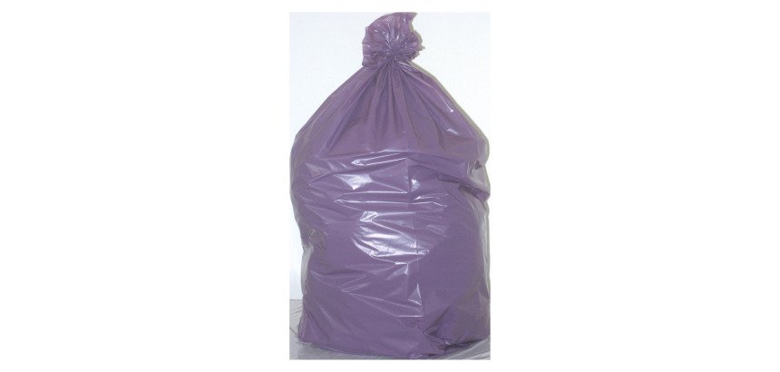Sacchi con lacci 110 lt Viola trasparente 72 x 110 cm 100 unità