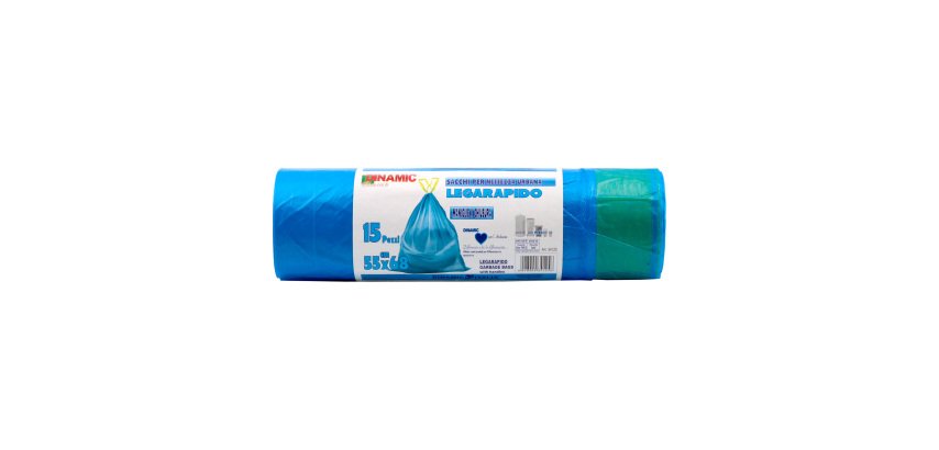 Sacchi con lacci 110 lt Blu 70x105 cm 10 unità