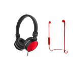 Set de cascos y auriculares Bluapunkt color rojo