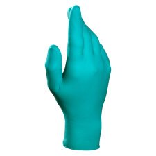 Gants jetables de protection chimique Mapa Solo 977, nitrile non poudré, vert - Boîte de 100