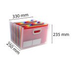 Classificatore a soffietto Exacompta Crystal A4+ trasparente polipropilene