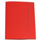 Cartelline a 3 lembi Bruneau con elastico 25 (l) x 34 (h) cm rosso in confezione da 10 unità