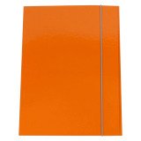 Cartelline a 3 lembi Bruneau con elastico 25 (l) x 34 (h) cm arancione in confezione da 10 unità