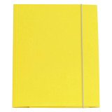 Cartelline a 3 lembi Bruneau con elastico 25 (l) x 34 (h) cm giallo in confezione da 10 unità