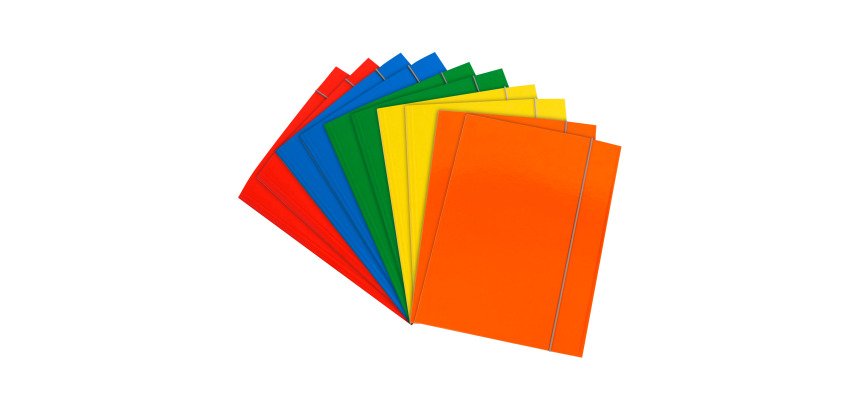 Cartellina tre lembi con elastico Bruneau 10 pz