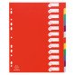 Divisri 12 tasti 12 tasti colorati assortiti perforato polipropilene rigido A4 maxi 24,5 x 29,7 cm