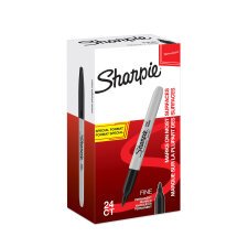 Pack de 20 marqueurs permanent Sharpie noir + 4 offerts