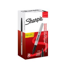 Pack de 20 marqueurs permanent Sharpie noir + 4 offerts