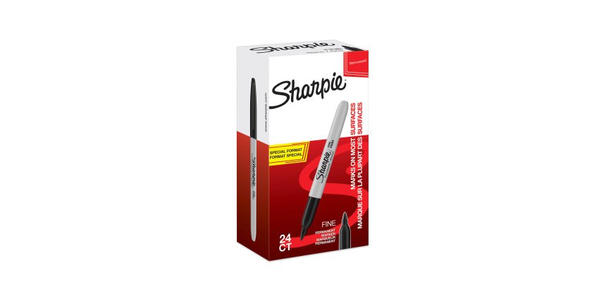 Pack de 20 marqueurs permanent Sharpie noir + 4 offerts