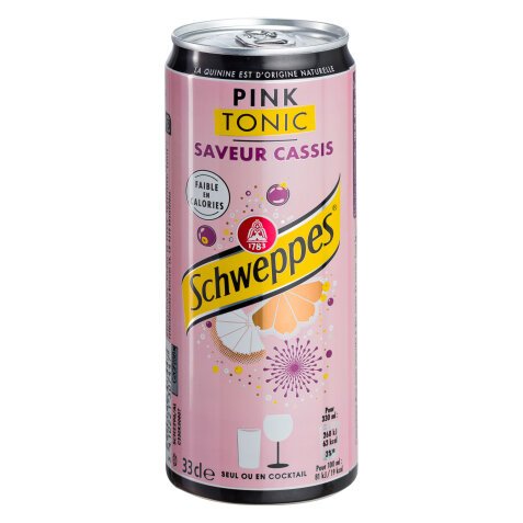Schweppes Pink Tonic  33 cl - 24 canettes