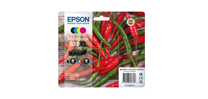 Epson 503XL Pack cartouche haute capacité de 4 couleurs pour imprimante jet d'encre