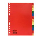 Separadores mensual A4 polipropileno coloreado Bruneau 12 pestañas multicolor