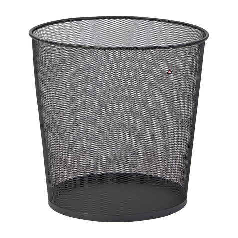 Corbeille à papier métal Alba Mesh noire 40 L