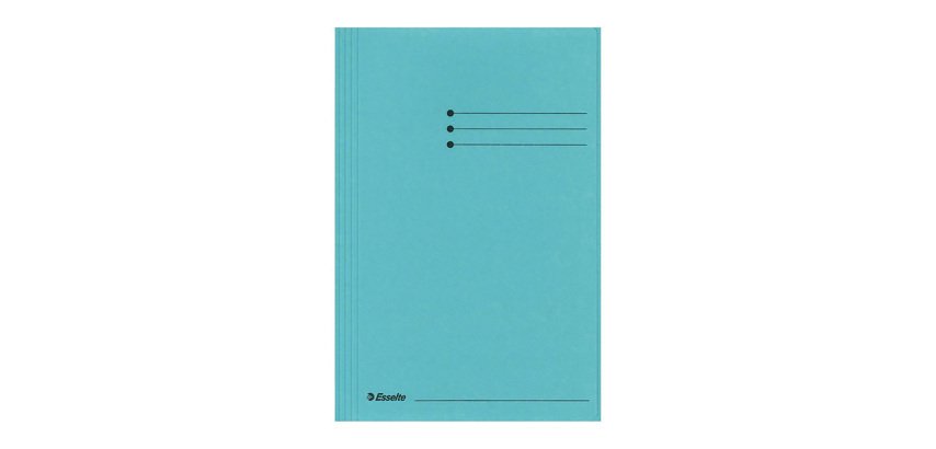 Folders 3 flaps Esselte manilla  - blue - folio format