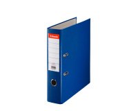 Esselte PVC lever arch files, 7.5 cm back, blue
