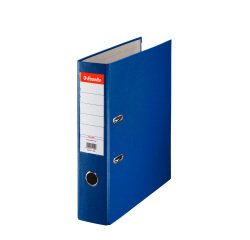 Esselte PVC lever arch files, 7.5 cm back, blue