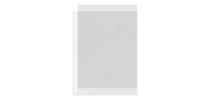 Perforated sleeves Esselte A4 grained polypropylene 3.8/100th - Box of 100