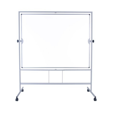 Tableau blanc pivotant Plus de Bi-Office, surface double face en acier céramique, structure en aluminium, 180 x 120 cm