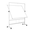 Tableau blanc émaillé pivotant Plus NF double face 120 x 180 cm