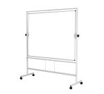 Tableau blanc émaillé pivotant Plus NF double face 120 x 180 cm