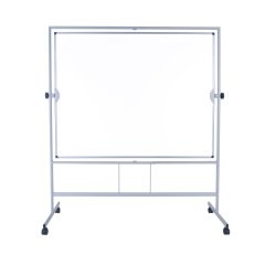 Double-sided swiveling enamel whiteboard Plus NF 120 x 150 cm