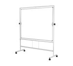 Tableau blanc émaillé pivotant Plus NF double face 120 x 150 cm