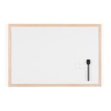 Tableau blanc laqué cadre bois 40 x 60 cm Bi-Office