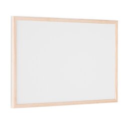 Tableau blanc laqué cadre bois Bi-Office