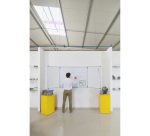 Tableau blanc magnétique Maya Trio Bi-Office, surface en acier laqué, cadre en aluminium, 90 x 60 cm