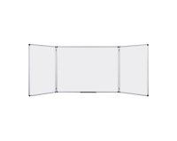 Pizarra magnética blanca Maya Trio Bi-Office, superficie de acero lacado, marco de aluminio, 90 x 60 cm
