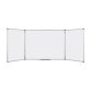 Tableau blanc magnétique Maya Trio Bi-Office, surface en acier laqué, cadre en aluminium, 90 x 60 cm