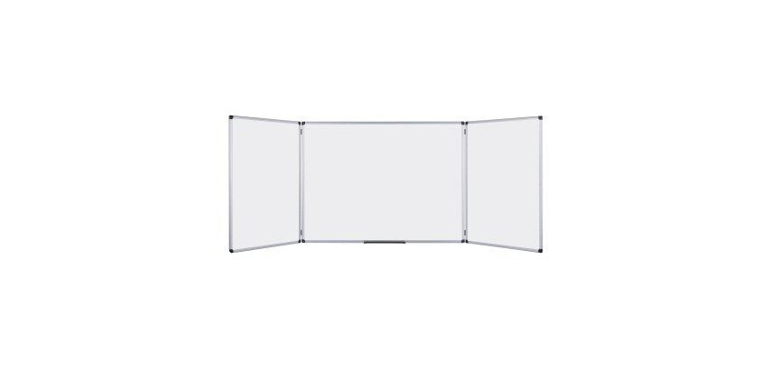Whiteboard magnetisch Maya Trio Bi-Office, beschichtete Stahloberfläche, Aluminiumrahmen, 90 x 60 cm