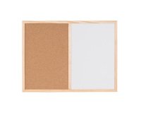 Pizarra combinada Basic de Bi-Office, corcho y acero lacado borrable en seco 90 x 60 cm