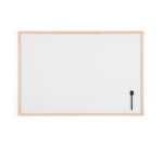 Tableau blanc laqué cadre bois 60 x 90 cm Bi-Office