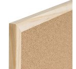 Tableau mixte Liège/Blanc laqué magnétique cadre bois 40 x 60 cm Bi-Office