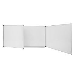 Tableau blanc magnétique Trio Maya Bi-Office, surface en acier céramique, cadre en aluminium, 120 x 90 cm