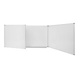 Tableau blanc magnétique Trio Maya Bi-Office, surface en acier céramique, cadre en aluminium, 150 x 100 cm