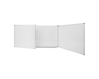 White magnetic Trio Maya Bi-Office board, ceramic steel surface, aluminum frame, 150 x 100 cm